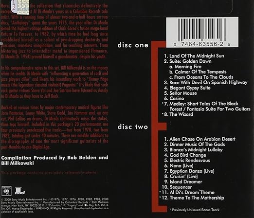 Anthology by Al Di Meola – My Store